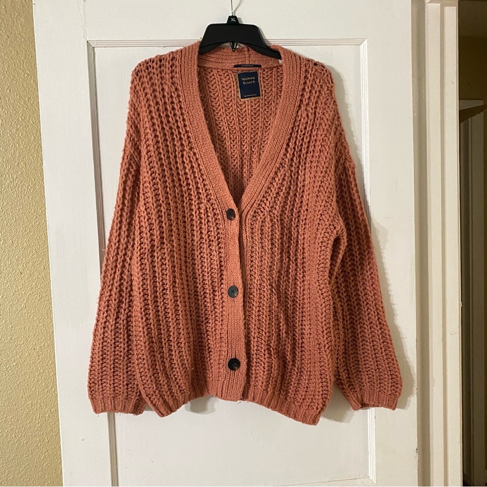 Scotch & Soda Pink Knit Cardigan Sweater